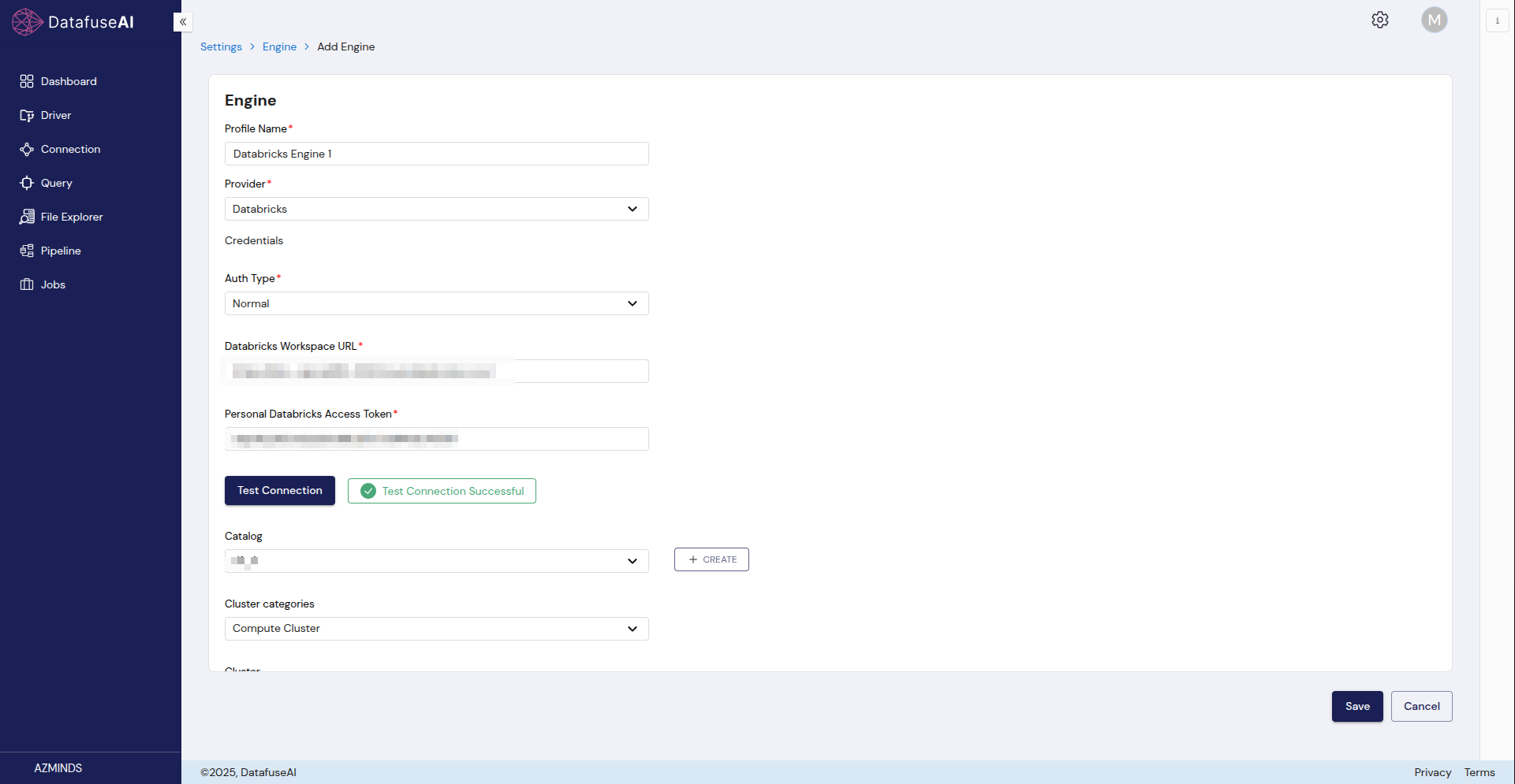 Databricks Engine Configuration
