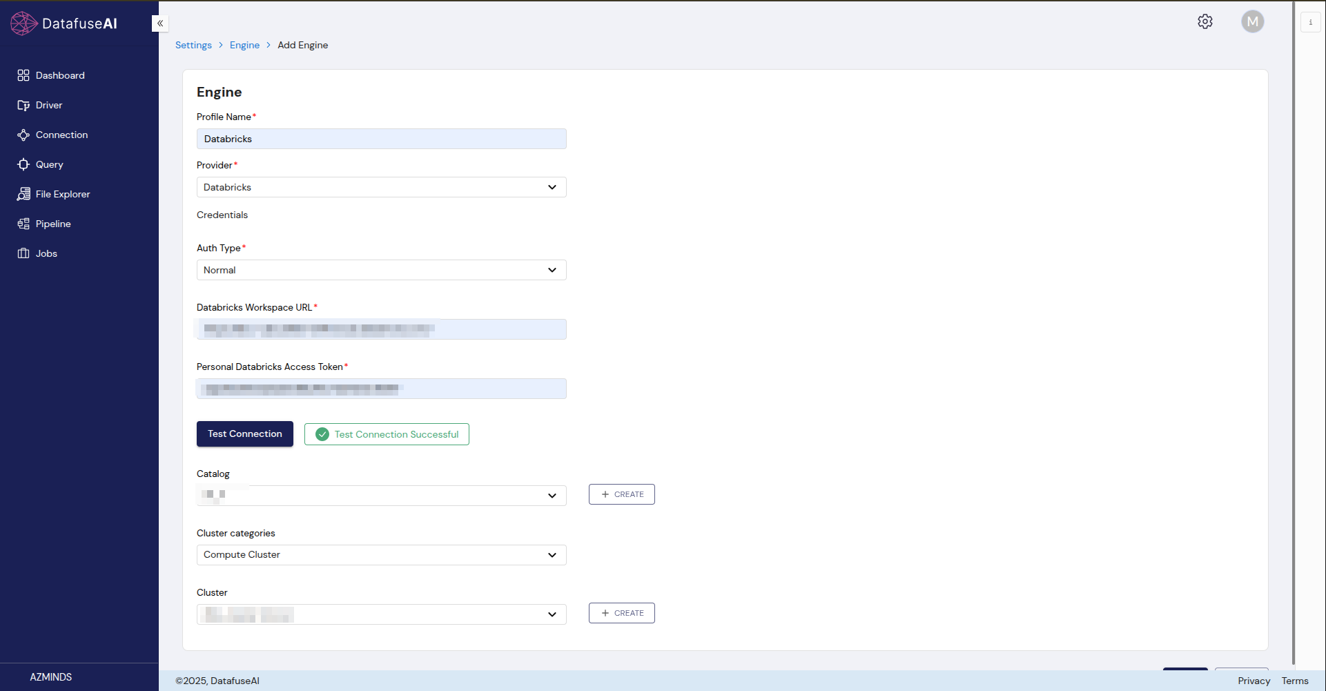 engine add databricks normal